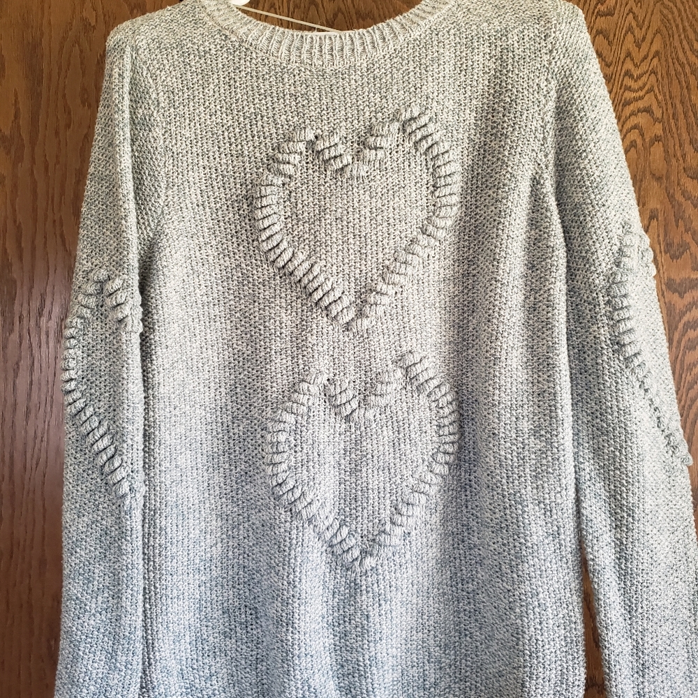 Mint Heart Sweater